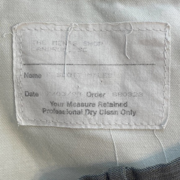 The Men's Shop Vintage Grey Green w/‎ Blue Custom Dress Pants 38x33 - Picture 6 of 8